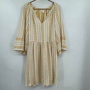 Velvet by Graham & Spencer Cream and Gold Mini Dress